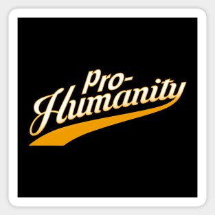 Pro-Humanity Anti-AI Political I Love The Humans Meme Slogan Sticker